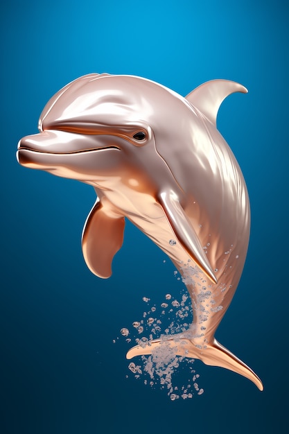 Free photo 3d dolphin in studio