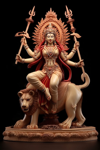 Free photo 3d durga goddess for navratri celebration