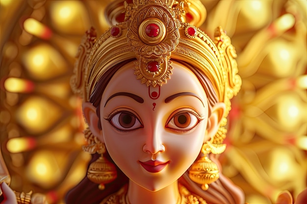 Free Photo 3d durga goddess for navratri celebration