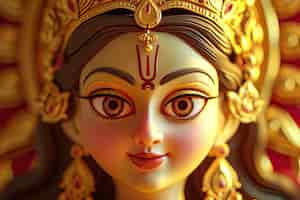 Free photo 3d durga goddess for navratri celebration