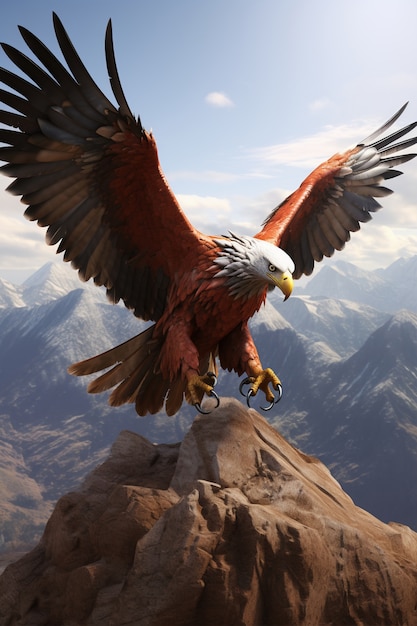 3d eagle rendering