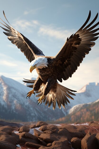 3d eagle rendering