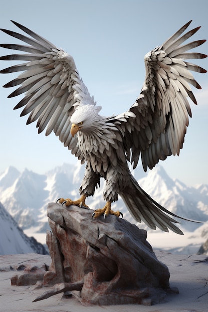 3d eagle rendering