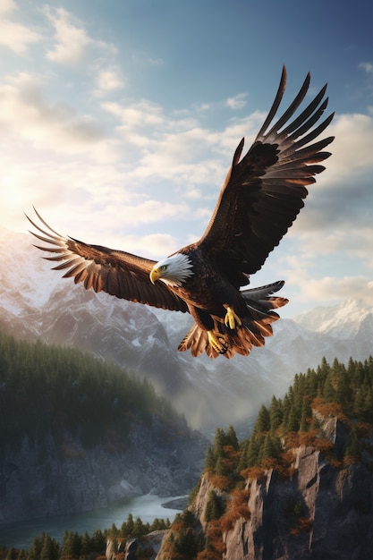 3d eagle rendering