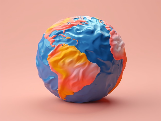 Free Photo 3d earth planet shape