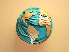 Free photo 3d earth planet shape