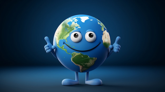 Free photo 3d earth planet shape