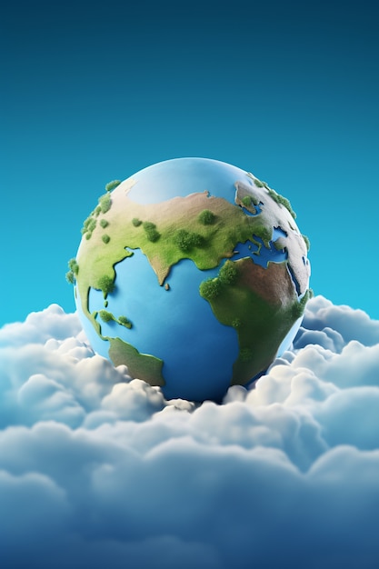 Free photo 3d earth planet shape