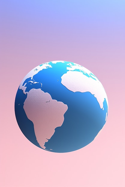 Free Photo 3d earth planet shape