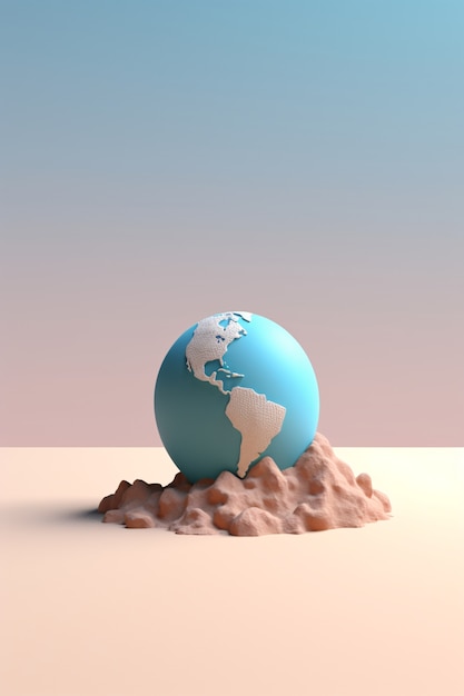 Free photo 3d earth planet shape