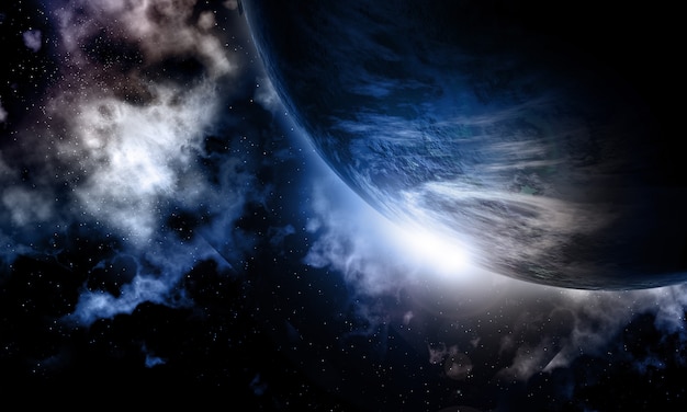 Free Photo 3d fictional space background