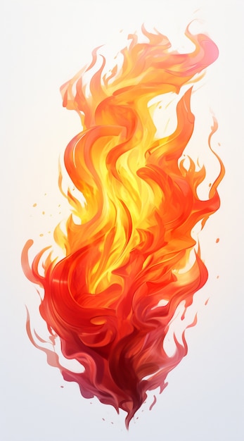 3d fire with flames