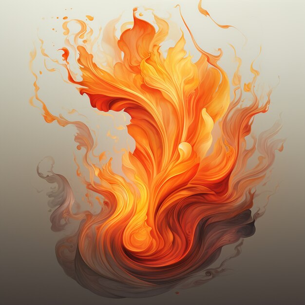 3d fire with flames