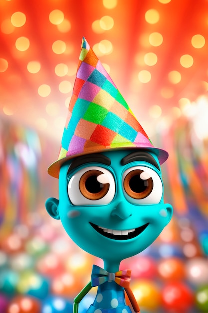 Free photo 3d fun  carnival character