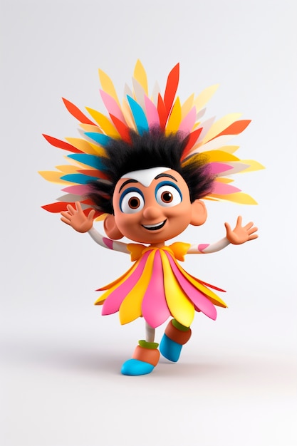 Free photo 3d fun  carnival character