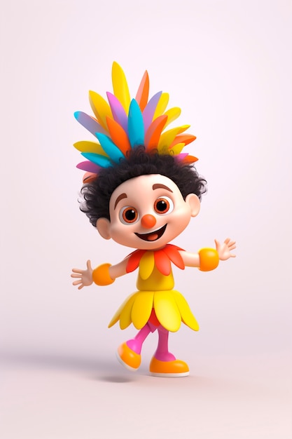 3d fun  carnival character