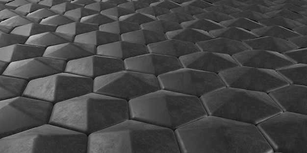 3D Geometric Abstract Hexagonal Wallpaper Background