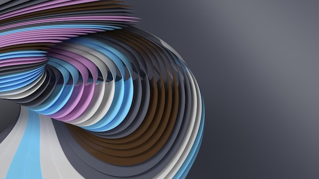 Free photo 3d geometric abstract twist background