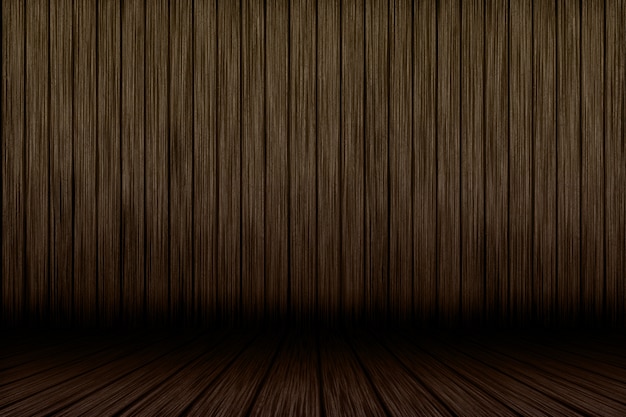 3D grunge wood interior