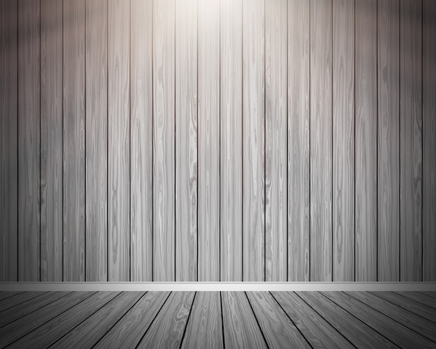 Free photo 3d grunge wooden room interior