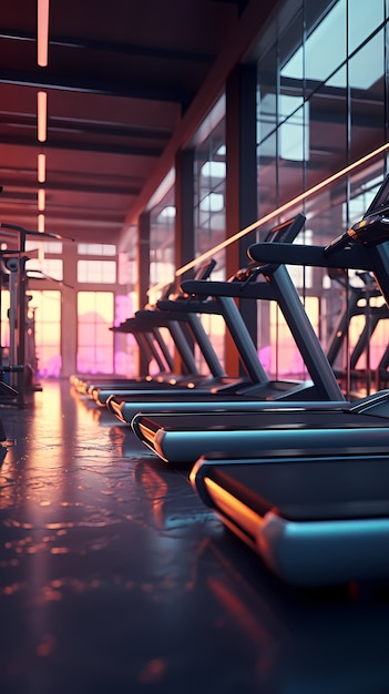 Free photo 3d gym equipment