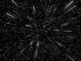 Free photo 3d hyperspace background with warp tunnel effect