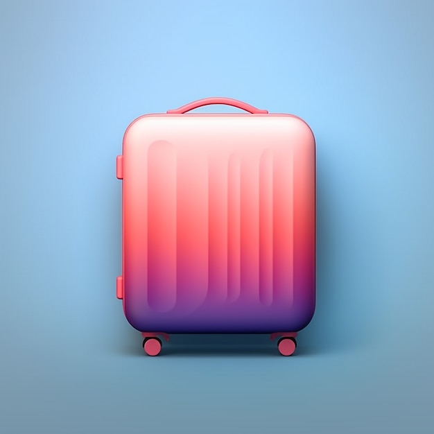 Free photo 3d icon for travel with luggage