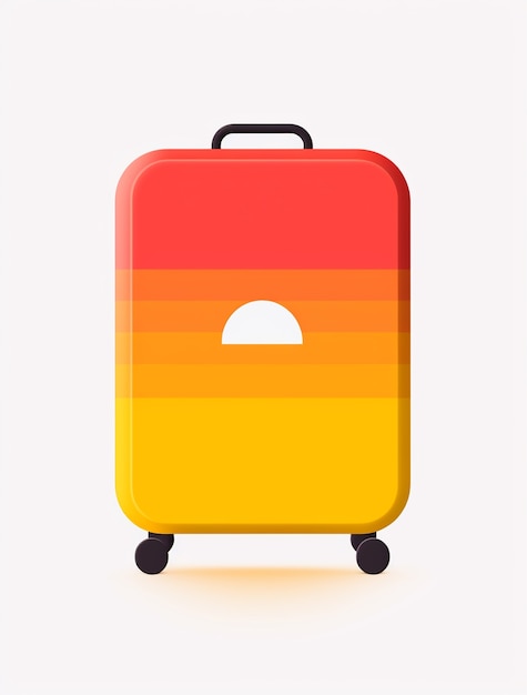 Free Photo 3d icon for travel with luggage