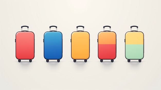 Free Photo 3d icon for travel with luggage