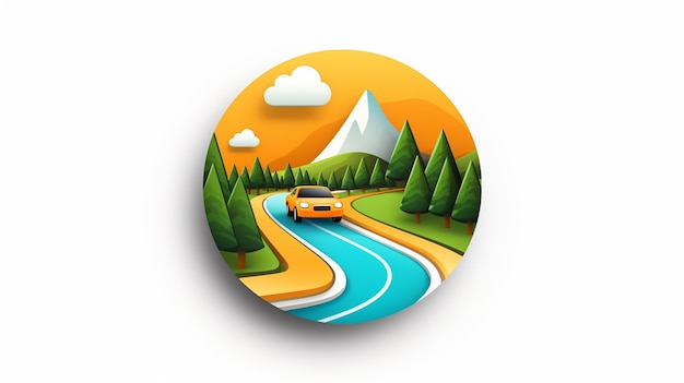 Free Photo 3d icon for traveling and vacation