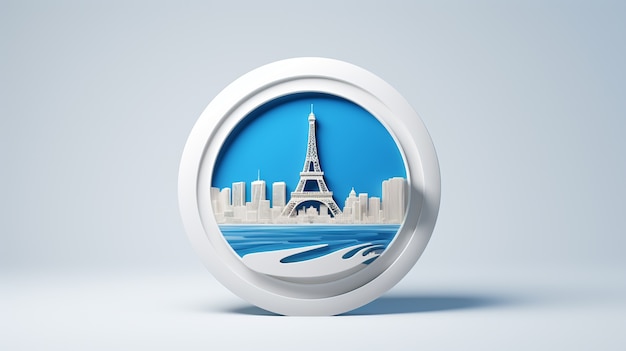 Free Photo 3d icon for traveling and vacation