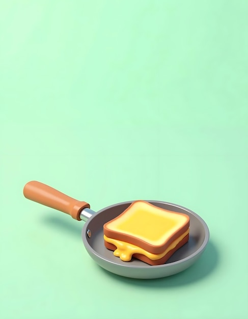 3d illustrated fried food