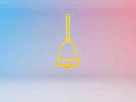 Free photo 3d illustration of christmas bells on a gradient background