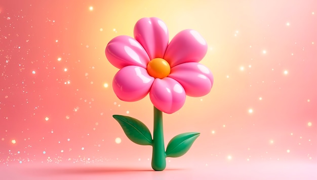 3d inflatable pastel flower background