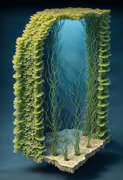 Free Photo 3d marine algae