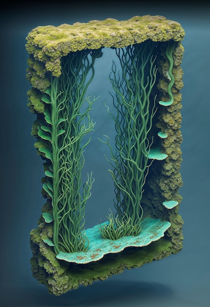 Free Photo 3d marine algae