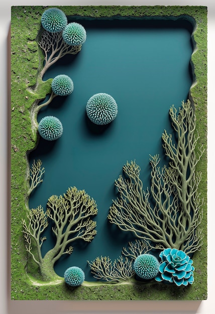 Free photo 3d marine algae