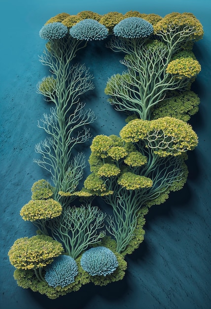 Free Photo 3d marine algae