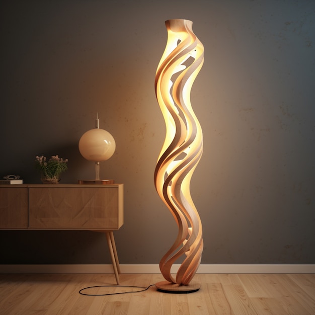 Free Photo 3d modern lamp design