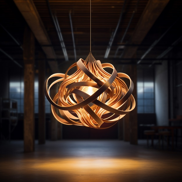 Free Photo 3d modern lamp design