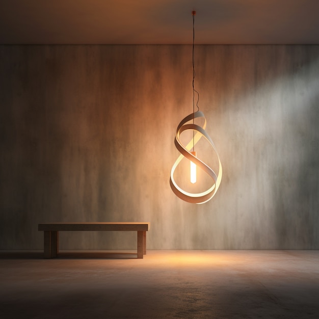 Free photo 3d modern lamp design