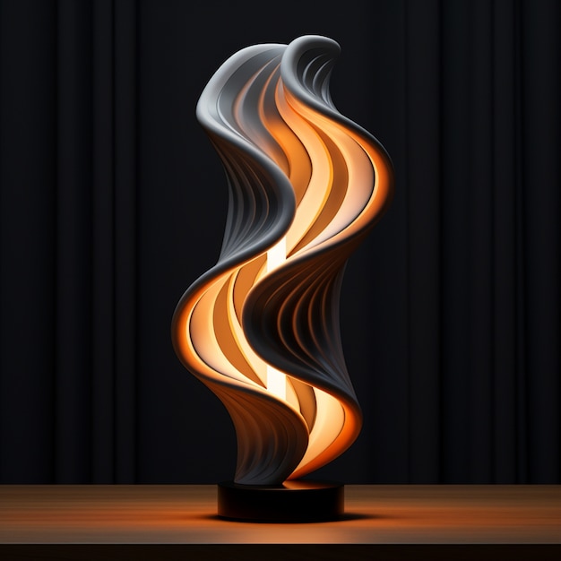 Free Photo 3d modern lamp design