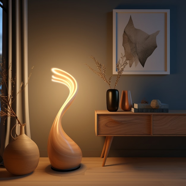 Free photo 3d modern lamp design