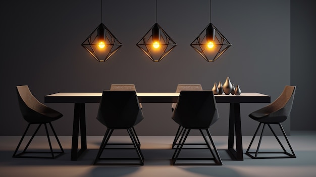 3d modern lighting lamp design