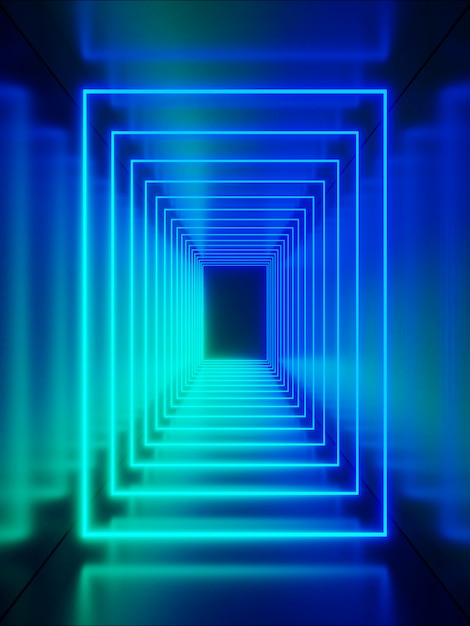 3d neon lights background