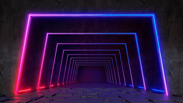 Free photo 3d neon lights background