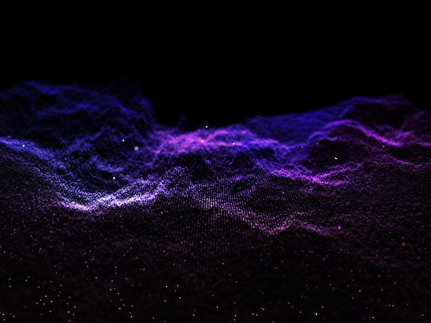 Free photo 3d network communications data technology background with flowing particles