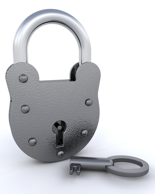 Free Photo 3d padlock