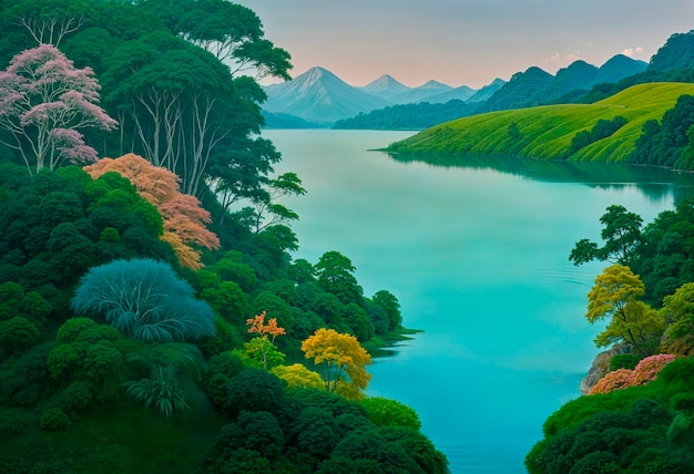 3d paradise landscape wallpaper