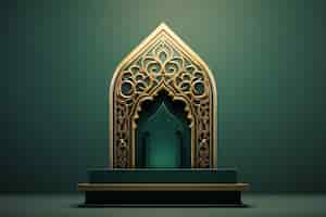 Free photo 3d ramadan celebration elements scene